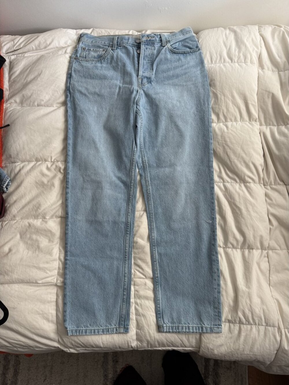 Everlane The '90s Cheeky Jean Vintage Sunbleached Blue Size 27 NWT